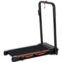 HOMCOM Elektrisches Laufband mit LCD Display, faltbares Fitnessgerät 1-6 km/h, stabiler Stahlrahmen, schwarz, kompakte Maße 105 x 56 x 108,5 cm   Aosom.de