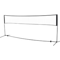 HOMCOM Badmintonnetz Volleyball- und Tennis-Netz tragbar 2 Höhen 94/158cm PE 400x60cm für Garten & Sportaktivitäten   Aosom.de