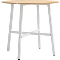 HOMCOM Esszimmertisch Küchentisch für 4 Personen, moderner Wohnzimmertisch aus Stahl & Naturholz, 80x80x76 cm für Esszimmer & Küche   Aosom.de