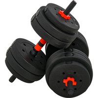 HOMCOM Verstellbares Hantelset 25kg für professionelles Gewichtheben, Kurz- & Langhantel, ideales Krafttraining für Zuhause   Aosom.de