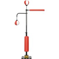 SPORTNOW Standbox 140-205cm freistehender Boxsack höhenverstellbar mit 2 Speedbällen Reflexstange Saugnapf-Basis für Erwachsene   Aosom.de