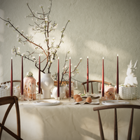 LED-Kerzenlicht Mit Lack-Set – Burgunderrot – 8 Stück, 38 cm