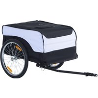 HOMCOM Handwagen 40 kg Belastbarkeit, faltbar, Weiß und Schwarz, Stahl und Oxford, 140x77x65cm für Garten und Transport   Aosom.de
