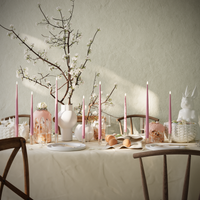 LED-Kerzenlicht Mit Lack – Magenta – 4 Stück 38 cm | 4 Stück 28 cm