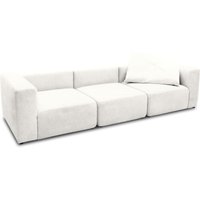 Sofa 800013, 3-Sitzer Garnitur, rechteckig, 3er Couch, 301 x 108 x 69 cm (BxTxH), Weiß   Aosom