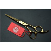 Purple Dragon 5.5 6.0-inch Golden Flat Teeth Thin Cutting Haircutting Scissors
