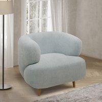 Polstersessel 800014, Sessel, Holzfüße, Armsessel, 86 x 73 x 160 (BxTxH), blau   Aosom