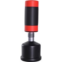 HOMCOM Standboxsack Boxpuppe Boxdummy 158-186 cm höhenverstellbar für Boxtraining und Fitness, schwarz-rot   Aosom.de