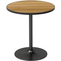 HOMCOM Esstisch, Runder Küchentisch, Moderner Esszimmertisch mit Holzoptikplatte für 4 Personen, Kaffeetisch für Wohnzimmer, Ø70 x 76 cm, Eiche   Aosom