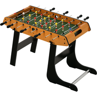 HOMCOM Tischfußball Tischkicker Kickertisch Spielzeug Spieler-Party Fußball Geschenk für 14+ Jungen Zusammenklappabar innen mit je 11 Spielern MDF   Aosom