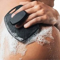 1pc Soft Silicone Exfoliating Brush Cleanser Manual Body Cleansing Scrubber Shower Gentle Massage Bath Brush For Men