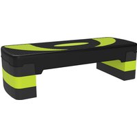 HOMCOM Steppbrett Aerobic-Stepper höhenverstellbar mit 3 Stufen (10/15/20 cm) Fitness Heimtrainer für Indoor Outdoor Belastbarkeit bis 150 kg Grün   Aosom