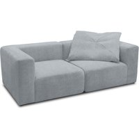 Sofa 800013, 2-Sitzer, rechteckig, gepolsterte Rückenlehne, 2er Couch, 216 x 108 x 69 (BxTxH), Grau   Aosom