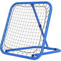 HOMCOM Rebounder für Fußball, klappbar Fußball Rebounder 63 x 63 cm Verstellbar Fußballtor Kicker für Baseball Basketball, Metall, Blau   Aosom