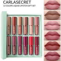 hit 12 pack book lip glaze set matte matte waterproof film forming non stick cup nude lip gloss lipstick