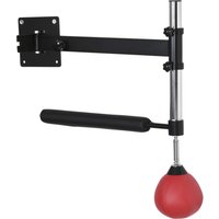 HOMCOM Boxgestell Spinning Bar Boxing Wandhalterung klappbar mit Reflexstange Höhenverstellbarer 360° Schaukel für Erwachsene, Rot   Aosom