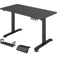 Vinsetto Steh-Sitz Schreibtisch, elektrisch, mit Anti-Kollision, Überhitzungsschutz, Speicheroptionen, 140x70x72-116cm, Spanplatte, Schwarz  Aosom