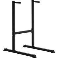 HOMCOM Dipstation Dipständer für Bauch und Rückentraining aus Stahl Schwarz 104x70 5x122cm stabil und platzsparend   Aosom.de