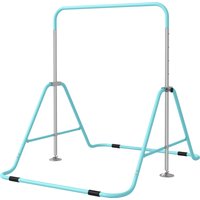 HOMCOM Kindergymnastikstange, klappbar, Höhenverstellbar von 88 bis 128 cm, mit Dreiecksbasis aus Stahl, Grün   Aosom