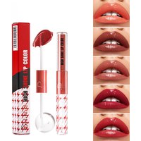 Pudaier 16 Colors Double Head Lip Glaze Moisturizing Lip Oil Non-fading Lipstick Lip Gloss Lip Color Long-lasting Lip Makeup