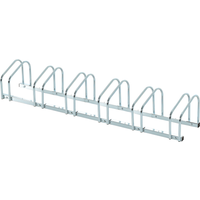 HOMCOM Fahrradständer für bis zu 6 Räder wetterfest langlebig Boden- & Wandmontage aus Stahl Silber 179x33x27cm   Aosom.de