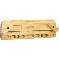 SPORTNOW Hangboard aus Holz Trainingsboard Fingerboard Kletterboard Griffboard Boulder Trainingsgeräte für Einsteiger, Handstärker, Naturholz   Aosom