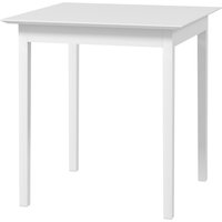 HOMCOM Esstisch Küchentisch quadratisch für 2 Personen aus Holz, 75 x 75 x 76 cm, ideal für Küche und Esszimmer, weiß   Aosom.de