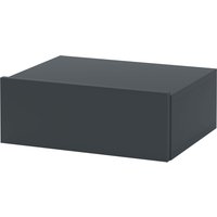 HOMCOM Hängenachttisch mit Schublade, Schlafzimmer Nachttisch aus Spanplatte im modernen Stil, 40x30x15 cm, Schwarz   Aosom