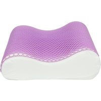 HOMCOM Memory Schaum Kissen Kopfkissen, Nackenstützkissen mit abnehmbarem Bezug, 2 Höhe, Ergonomische, 2S reagierend Nackenkissen für Verschiedene Schlafpositionen, 60 x 40 cm, Cremeweiß   Aosom