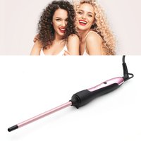 Small 9mm wool tube electric curling rod ceramic glaze miniature curler with dual voltage adjustable temperature