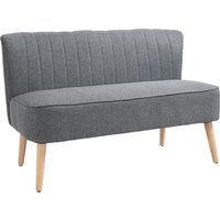 HOMCO pflegeleichtes Sofa, bis 150 kg belastbar, Sofa ohne Armlehnen, Stoffsofa, Hellgrau   Aosom.de