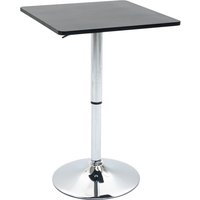 HOMCOM Bartisch Höhenverstellbar Stehtisch mit Drehbar Tischplatte, Rutschfest Küchentisch für Wohnzimmer, Esszimmer, Schwarz, 60 x 60 x 69-93 cm   Aosom