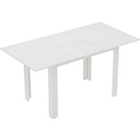 HOMCOM Esstisch ausziehbar 120-160 x 80 cm Küchentisch für 4-6 Personen Modern Esszimmertisch für Küche, Esszimmer, Hochglanzweiß   Aosom