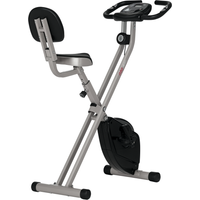 HOMCOM Heimtrainer F-Bike Fahrradtrainer mit 8-stufigem Magnetwiderstand, höhenverstellbar, stabiler Stahlrahmen, Schwarz-Grau, 43x97x109 cm   Aosom.de