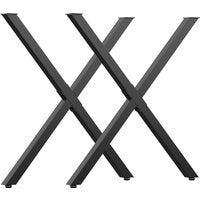 HOMCOM Set mit 2 Tischbeinen aus X-förmigem Stahl - 70L x 8B x 72H cm - Industriedesign   Aosom