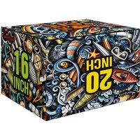 SPORTNOW Plyo Box 3 Höhen, rutschfeste Plyometrische Box für Zuhause und Fitnessstudio, 61 x 51 x 41 cm, Multicolor   Aosom