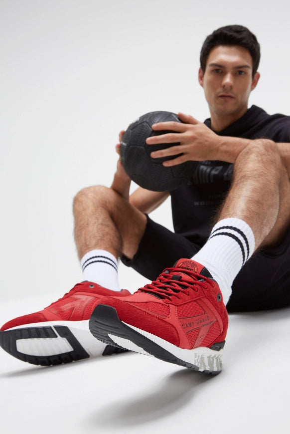 CAMP DAVID Urban Sneaker im Materialmix mit Logo-Sohle