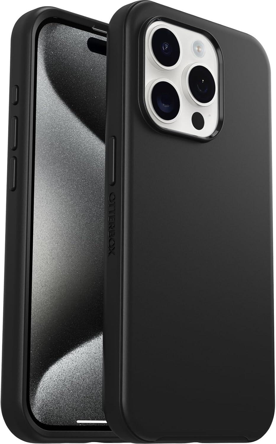 OtterBox Symmetry Hülle für iPhone 15 Pro schwarz Pro Pack
