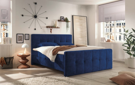 ED Exciting Design Boxbett Valetta 6 - Luxus-Mikrofaser, Tonnentaschenfederkern, HR-30 Topper, Bettkasten - H2 Härtegrad (bis 120 kg)  in verschiedenen Farben erhältlich