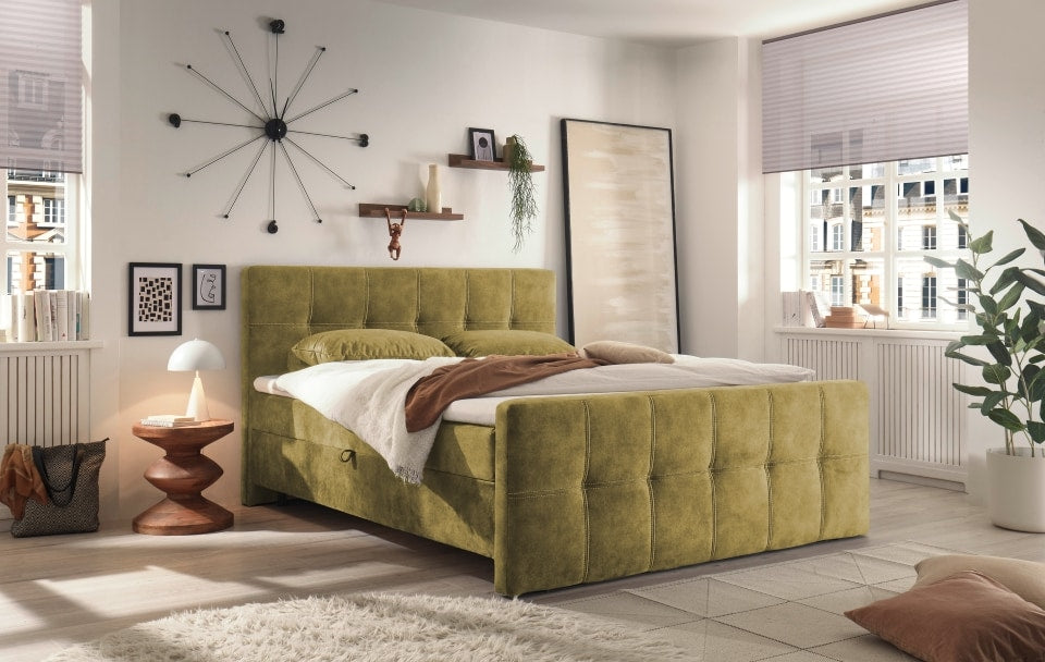 ED Exciting Design Boxbett Valetta 6 - Luxus-Mikrofaser, Tonnentaschenfederkern, HR-30 Topper, Bettkasten - H2 Härtegrad (bis 120 kg)  in verschiedenen Farben erhältlich