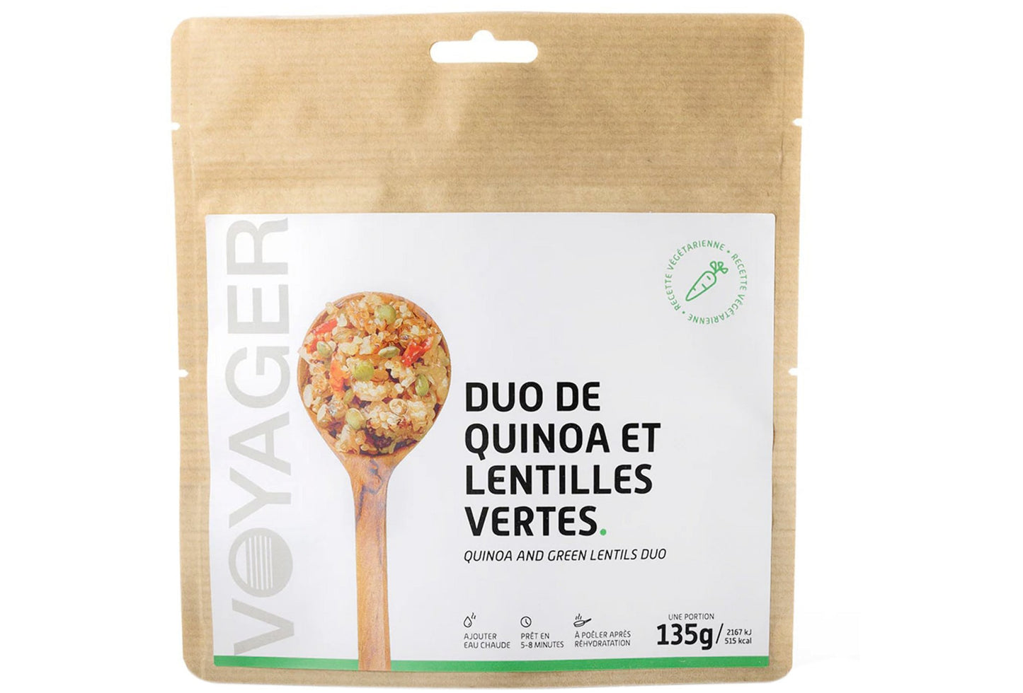 Duo aus Quinoa und grünen Linsen