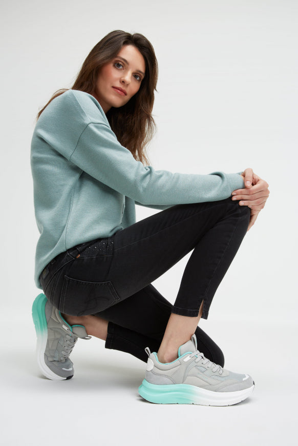 SOCCX Wedge Sport Sneaker mit Dip