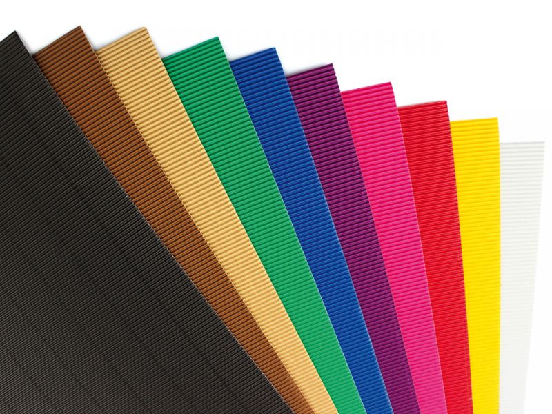 Folia Wellpappe, 50 x 70 cm, 10 Farben-Set