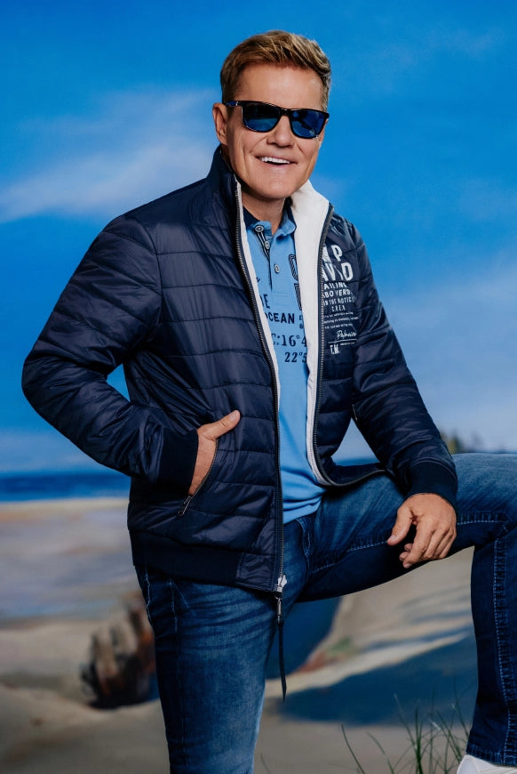 CAMP DAVID Wende-Blouson mit Logo Prints