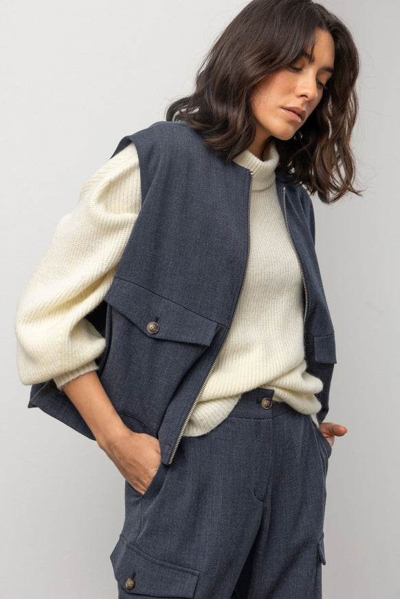 SENSES.THE LABEL Weste OL:SEN aus Melange