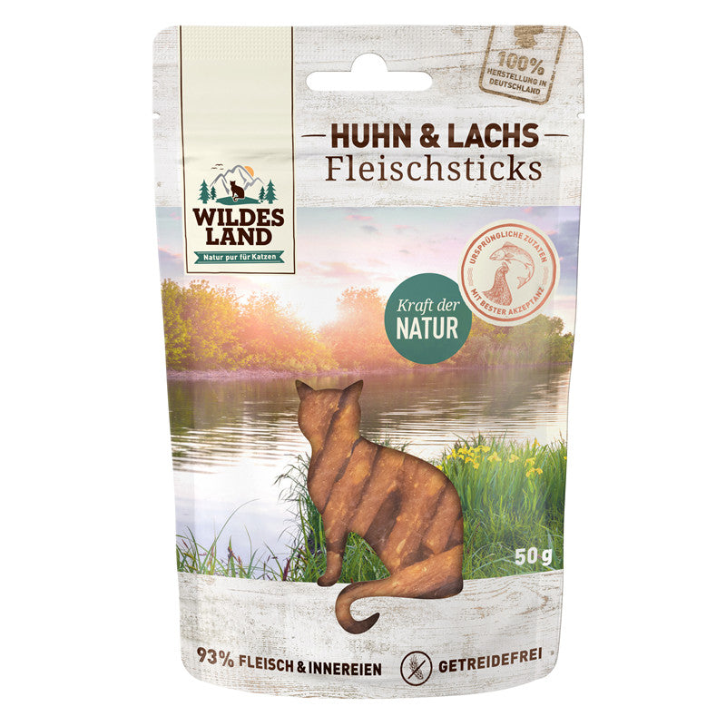Wildes Land Huhn und Lachs Sticks