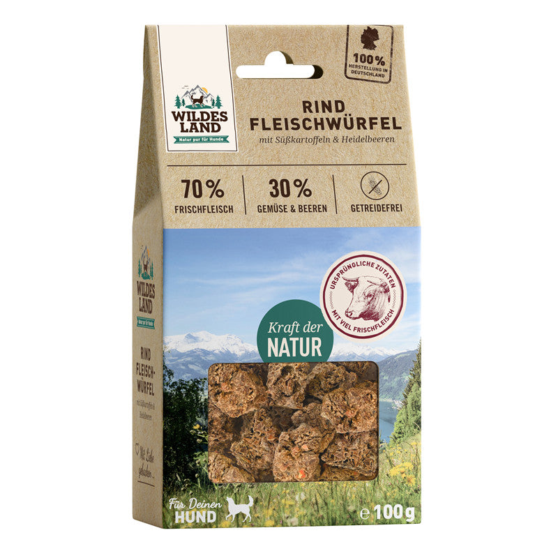 Wildes Land Rind Fleischwürfel