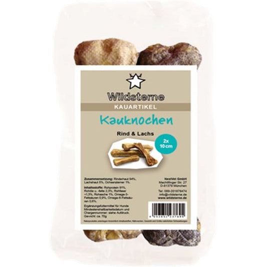 Wildsterne Kauknochen Rind + Lachs
