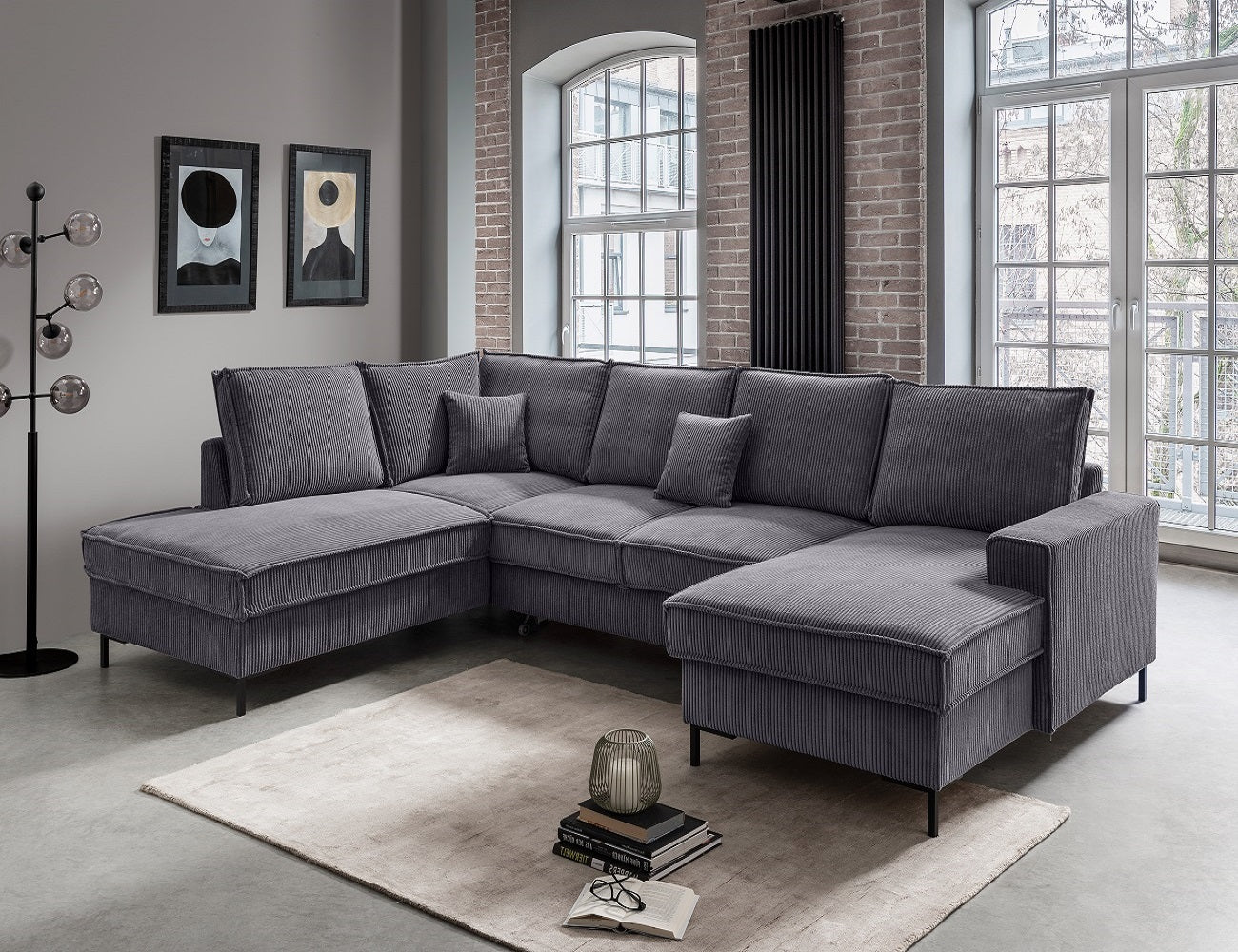 Wohnlandschaft Rom - mit Schlaffunktion und Bettkasten