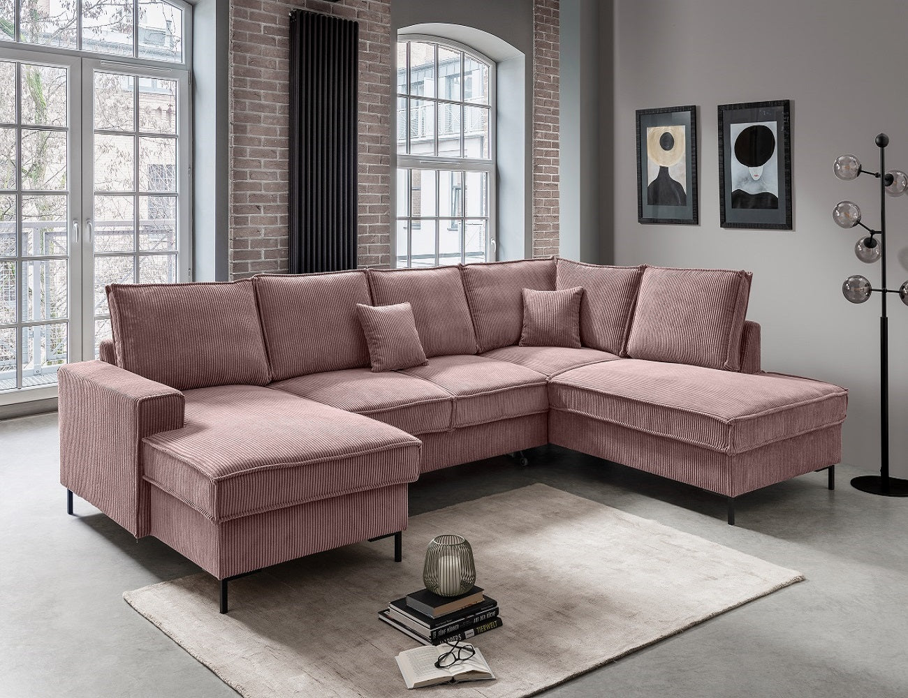 Wohnlandschaft Rom - mit Schlaffunktion und Bettkasten